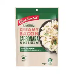 Woolworths Continental Pasta & Sauce Side Dish 85-105g offer