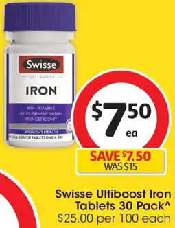 Coles Swisse Ultiboost Iron Tablets offer