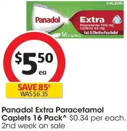 Coles Panadol Extra Paracetamol Caplets offer