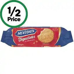 Woolworths McVitie’s Digestives Biscuits Original 355g offer