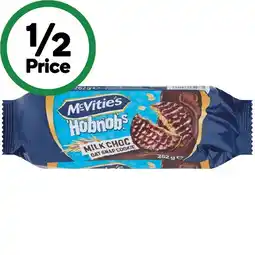 Woolworths McVitie’s Hobnobs Milk Chocolate Biscuits 262g offer