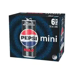 Woolworths Pepsi Max, Schweppes Lemonade, Solo or Sunkist Soft Drink Varieties 6 x 250ml offer