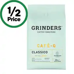 Woolworths Grinders Cafe-Q Coffee Beans 500g offer