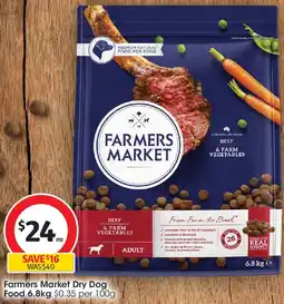 Coles Farmers market dry dog food offer
