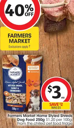 Coles Farmers Market Home Styled Shreds Dog Food offer
