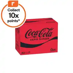Woolworths Coca-Cola Classic, Diet or Zero Sugar Soft Drink Varieties 30 x 375ml offer