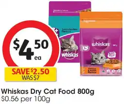 Coles Whiskas Dry Cat Food offer