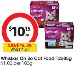 Coles Whiskas Oh So Cat Food offer