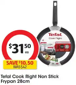 Coles Tefal Cook Right Non Stick Frypan offer