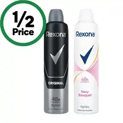 Woolworths Rexona Aerosol Deodorant 250ml offer