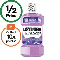 Woolworths Listerine Total Care Antibacterial Mouthwash 500ml offer