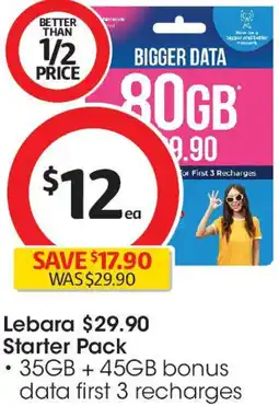 Coles Lebara Starter Pack offer