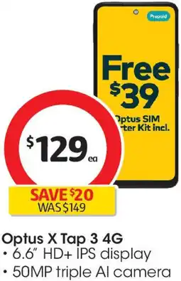 Coles Optus X Tap 3 offer