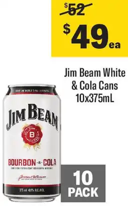 Coles Jim beam white & cola cans offer