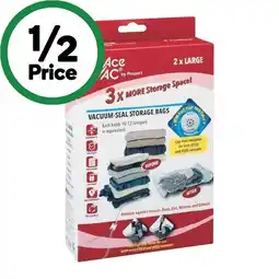 Woolworths Space Vac Storage Bags Large Pk 2 offer