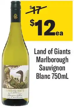 Coles Land of giants marlborough sauvignon blanc offer
