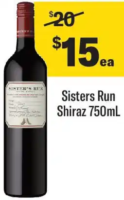 Coles Sisters Run Shiraz offer
