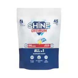 Woolworths Shine Optimum Dishwasher Tablets Pk 45 offer