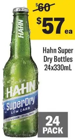 Coles Hahn super dry bottles offer