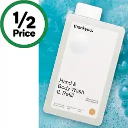 Woolworths Thankyou Hand & Body Wash Refill 1 Litre offer
