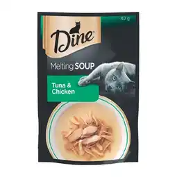 Woolworths Dine Melting Soup Wet Cat Food Treat 40g offer
