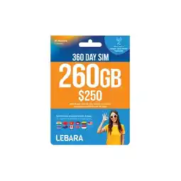 Woolworths Lebara $250 Starter Pack§ offer