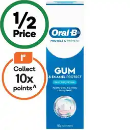 Woolworths Oral-B Gum & Enamel Daily Protection Clean Toothpaste 110g offer