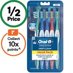 Woolworths Oral-B Cross Action Value Pack Toothbrush Pk 5 offer