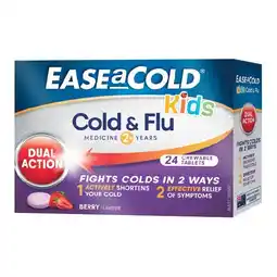Woolworths Ease a Cold Kids Chewable Cold & Flu Tablets Pk 24 offer