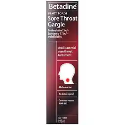 Betadine Sore Throat Gargle 120ml