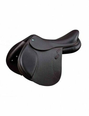 Crosby Prix De Nation Solid Close Contact Jump Saddle - Solid Dark Brown