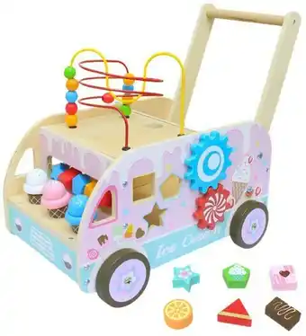Toymate Wonder Co Wooden Ice Cream Wagon Walker offer
