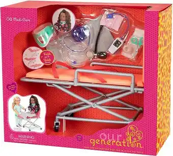 Toymate Our Generation Medi-Care Bed - Ambulance Gurney Set offer