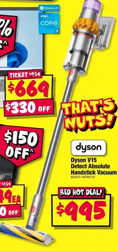 JB Hi-Fi Dyson V15 Detect Absolute Handstick Vacuum offer