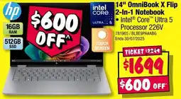 JB Hi-Fi 14 OmniBook X Flip 2-In-1 Notebook offer