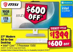 JB Hi-Fi 27 Modern All-In-One Desktop offer