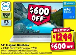 JB Hi-Fi 14 Inspiron Notebook offer