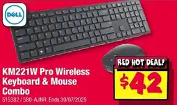 JB Hi-Fi KM221W Pro Wireless Keyboard & Mouse Combo offer
