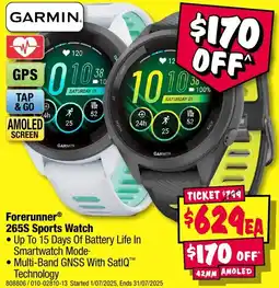 JB Hi-Fi Forerunner 265S Sports Watch offer
