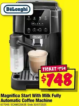 JB Hi-Fi Magnifica Start With Milk Fully Automatic Coffee Machine offer