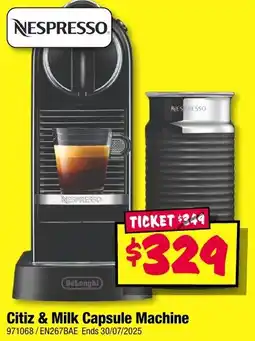 JB Hi-Fi Citiz & Milk Capsule Machine offer