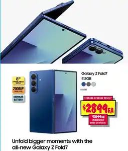 JB Hi-Fi Galaxy Z Fold7 512GB offer