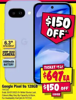JB Hi-Fi Google pixel 9a 128gb offer