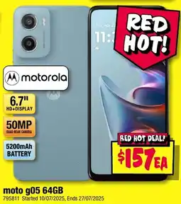 JB Hi-Fi moto g05 64GB offer