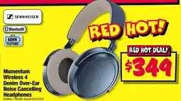 JB Hi-Fi Momentum Wireless 4 Denim Over-Ear Noise Cancelling Headphones offer
