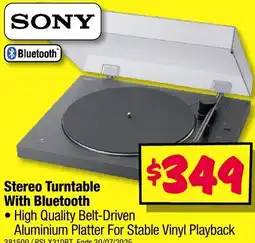 JB Hi-Fi Stereo Turntable With Bluetooth offer