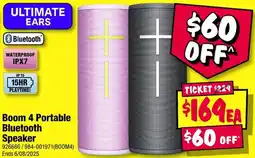 JB Hi-Fi Boom 4 Portable Bluetooth Speaker offer