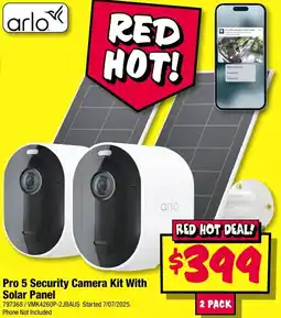 JB Hi-Fi Pro 5 Security Camera Kit With Solar Panel offer