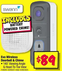 JB Hi-Fi Evo Wireless Doorbell & Chime offer