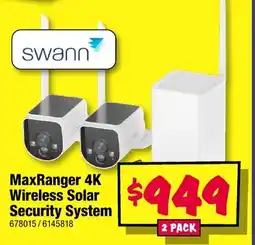JB Hi-Fi MaxRanger 4K Wireless Solar Security System offer